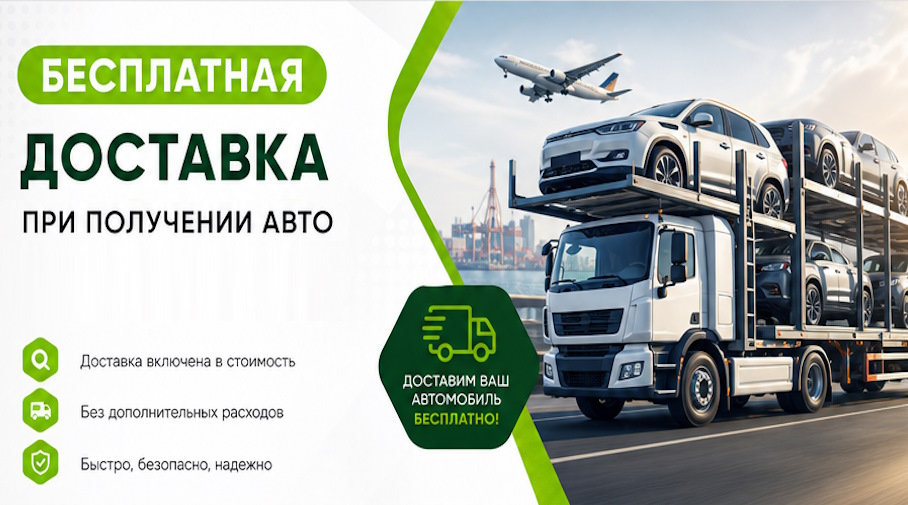 Акция! Бесплатная доставка по Улане-Удэ при получении авто